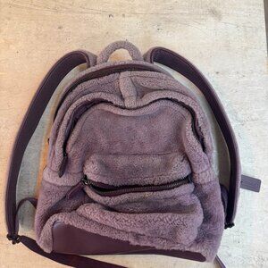 Coach Charter Shearling Backpack – Deep Plum – Like New